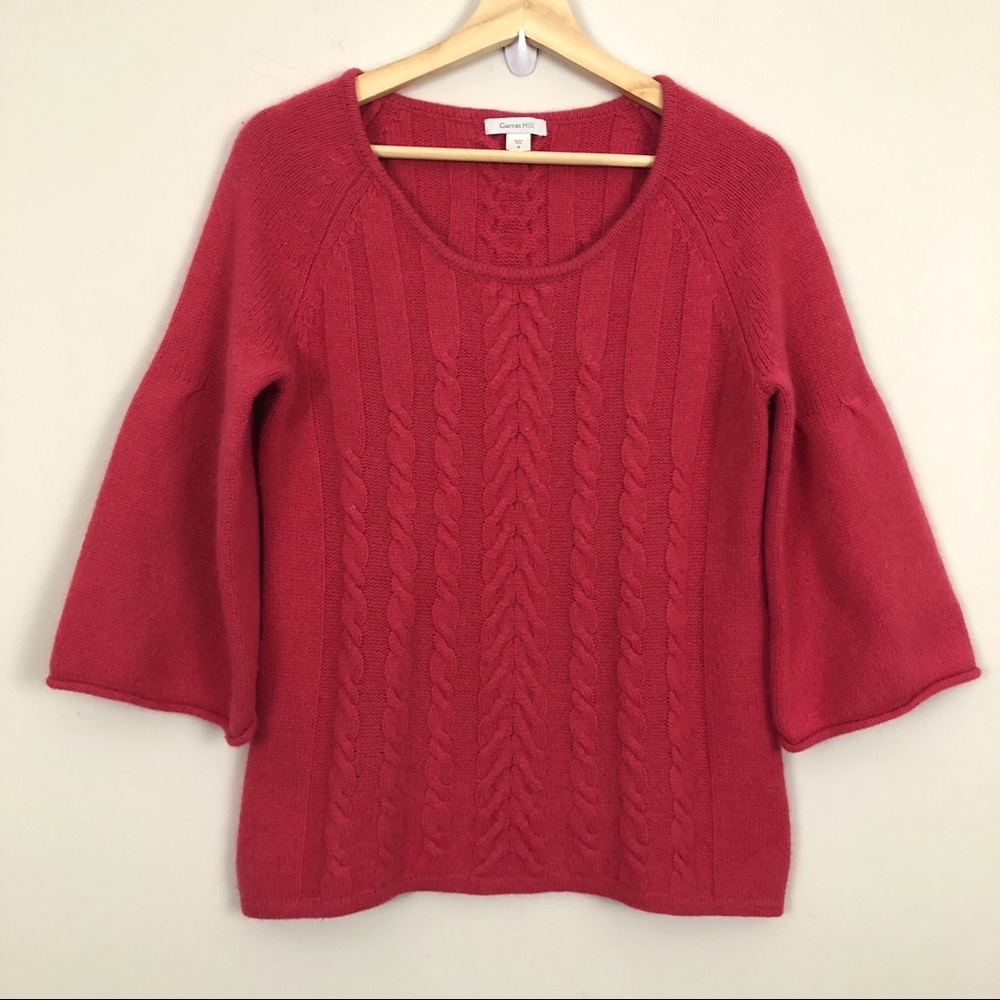 Garnet Hill Bell Sleeve Wool Rabbit Hair Sweater